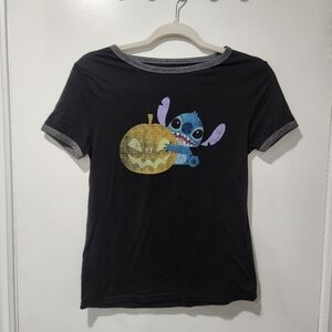 Lilo and Stitch Halloween Pumpkin Baby Tee